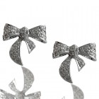 1/4 CT Diamond Bow Earrings 14Kt White Gold